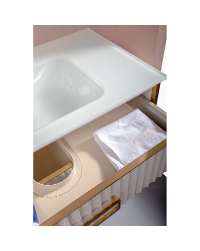 Тумба под раковину Boheme Armadi Art Monaco 100 866-100-WG Белый глянец Золото