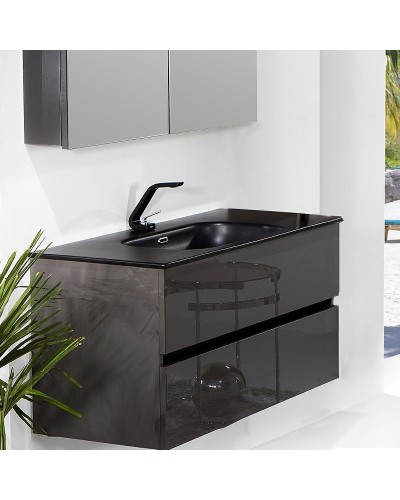 Тумба под раковину Boheme Armadi Art Vallessi 80 837-080-A glossy подвесная Антрацит глянец