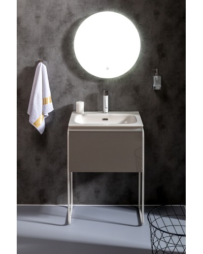 Тумба под раковину Boheme Armadi Art Vallessi 60 837-060-A glossy подвесная Антрацит глянец