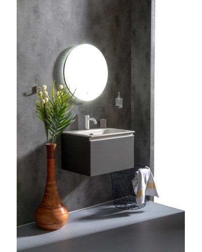 Тумба под раковину Boheme Armadi Art Vallessi 60 837-060-A matt подвесная Антрацит матовый