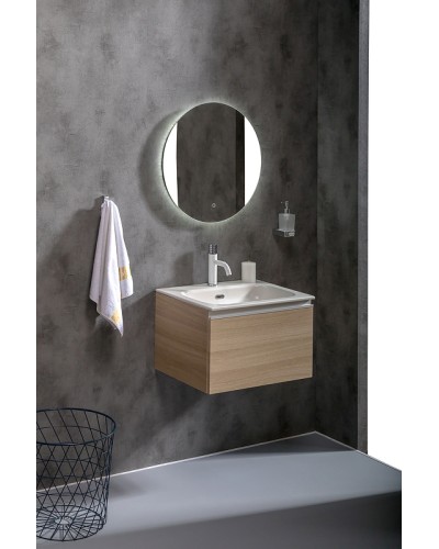 Тумба под раковину Boheme Armadi Art Vallessi 60 837-060-L подвесная Дуб светлый матовый