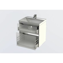 Тумба с раковиной Aquanet Латина 60 212833 подвесная Белая