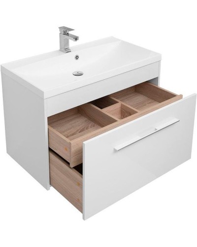 Тумба с раковиной Aquanet Августа 90 287695 подвесная Белая