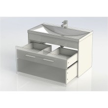 Тумба с раковиной Aquanet Августа 90 287695 подвесная Белая