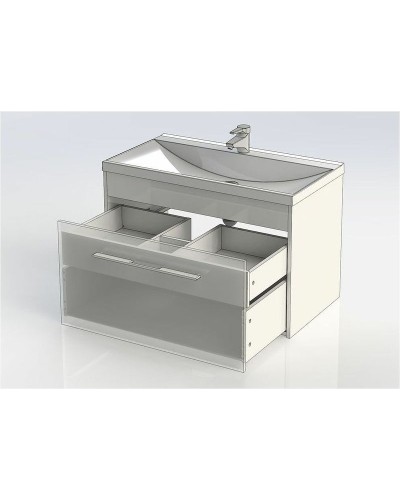 Тумба с раковиной Aquanet Августа 90 287695 подвесная Белая