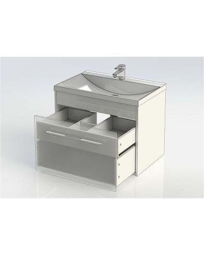 Тумба с раковиной Aquanet Августа 75 287693 подвесная Белая