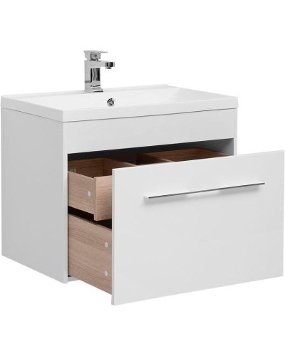 Тумба с раковиной Aquanet Августа 75 287692 подвесная Белая