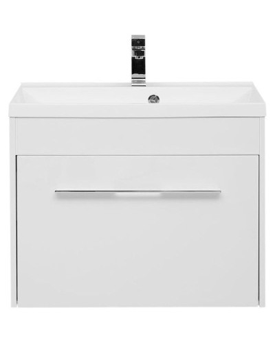 Тумба с раковиной Aquanet Августа 75 287692 подвесная Белая