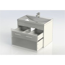 Тумба с раковиной Aquanet Августа 75 287692 подвесная Белая