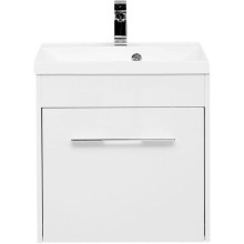 Тумба с раковиной Aquanet Августа 58 287691 подвесная Белая