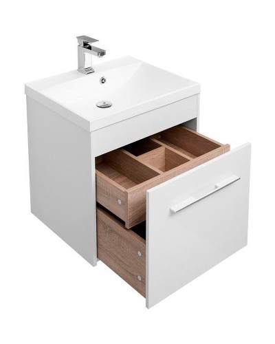 Тумба с раковиной Aquanet Августа 58 287691 подвесная Белая