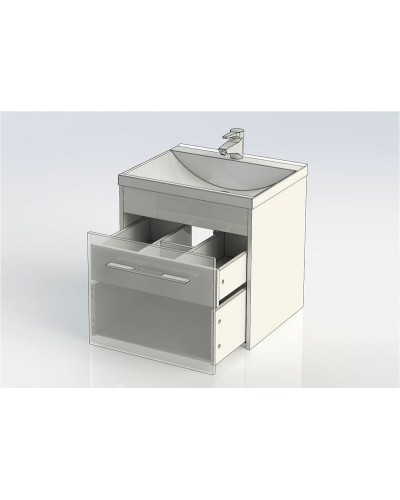 Тумба с раковиной Aquanet Августа 58 287691 подвесная Белая