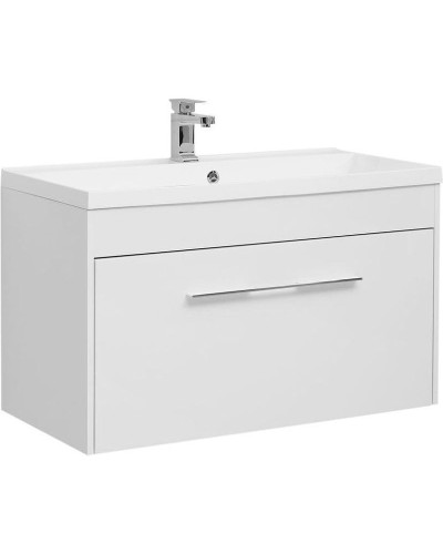 Тумба с раковиной Aquanet Августа 100 287687 подвесная Белая