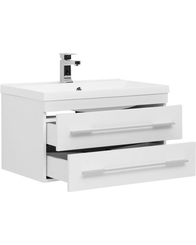 Тумба с раковиной Aquanet Нота 75 287707 подвесная Белая