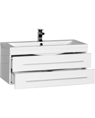 Тумба с раковиной Aquanet Нота 100 287703 подвесная Белая