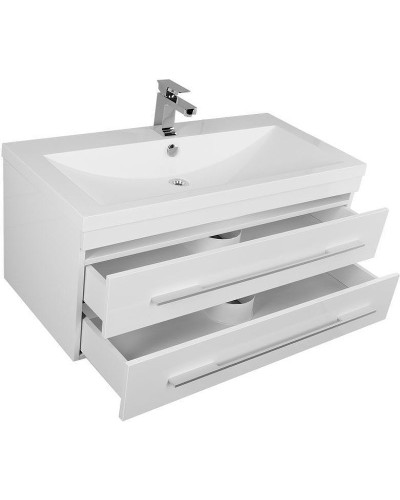 Тумба с раковиной Aquanet Нота 100 287703 подвесная Белая