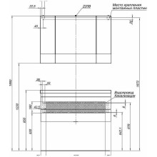 Тумба с раковиной Aquanet Нота 100 287703 подвесная Белая