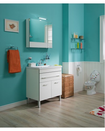 Тумба с раковиной Aquanet Верона 75 287670 Белая