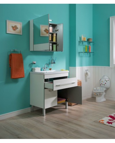 Тумба с раковиной Aquanet Верона 75 287670 Белая