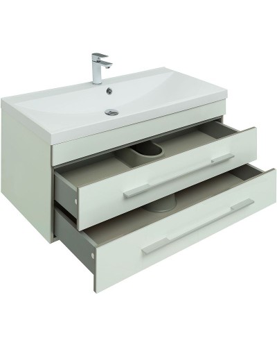 Тумба с раковиной Aquanet Верона 100 287664 подвесная Белая