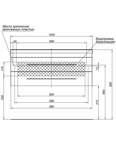 Тумба с раковиной Aquanet Верона 100 287664 подвесная Белая