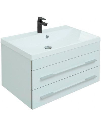 Тумба с раковиной Aquanet Верона 75 287645 подвесная Белая матовая