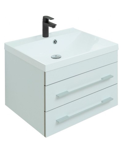 Тумба с раковиной Aquanet Верона 58 287643 подвесная Белая матовая