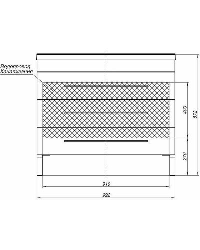 Тумба с раковиной Aquanet Верона 100 287663 Белая