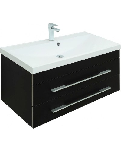 Тумба с раковиной Aquanet Верона 90 287648 подвесная Черная матовая