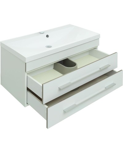 Тумба с раковиной Aquanet Верона 90 287647 подвесная Белая матовая