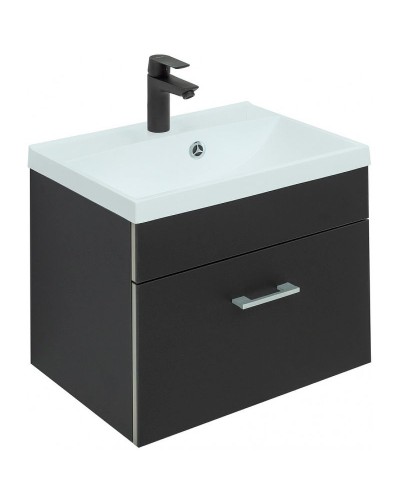 Тумба с раковиной Aquanet Верона 50 287642 подвесная Черная матовая