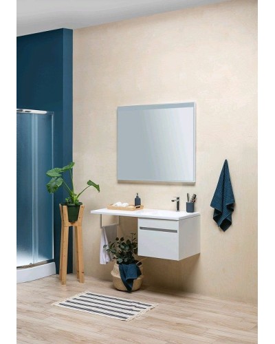 Тумба с раковиной Aquanet Токио 130 R 239218 подвесная Белая