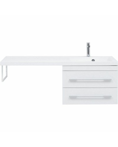 Тумба с раковиной Aquanet Нота 120 R 240161 подвесная Белая