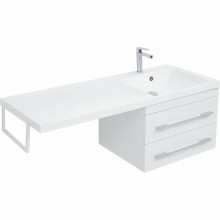 Тумба с раковиной Aquanet Нота 120 R 240161 подвесная Белая