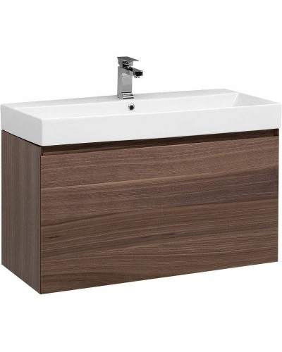 Тумба с раковиной Aquanet Нью-Йорк 100 213937 подвесная Орех