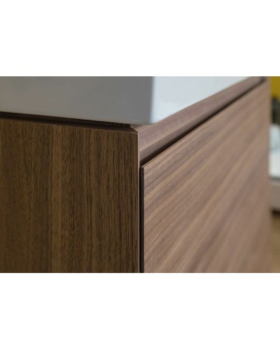 Тумба с раковиной Aquanet Нью-Йорк 100 213937 подвесная Орех