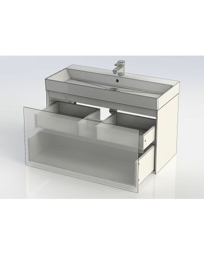 Тумба с раковиной Aquanet Нью-Йорк 100 213937 подвесная Орех