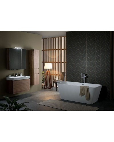 Тумба с раковиной Aquanet Нью-Йорк 100 213937 подвесная Орех