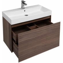 Тумба с раковиной Aquanet Нью-Йорк 85 213936 подвесная Орех