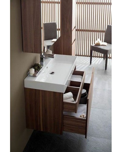 Тумба с раковиной Aquanet Нью-Йорк 85 213936 подвесная Орех