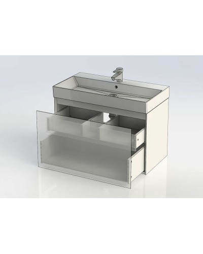 Тумба с раковиной Aquanet Нью-Йорк 85 213936 подвесная Орех