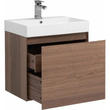 Тумба с раковиной Aquanet Нью-Йорк 60 213934 подвесная Орех