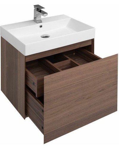 Тумба с раковиной Aquanet Нью-Йорк 60 213934 подвесная Орех