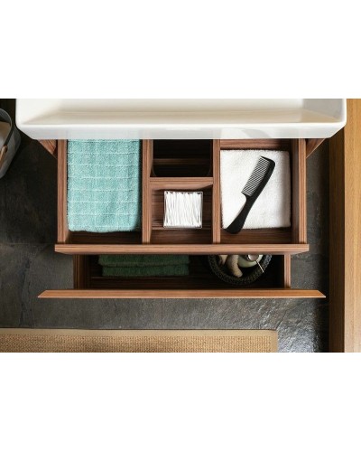 Тумба с раковиной Aquanet Нью-Йорк 60 213934 подвесная Орех