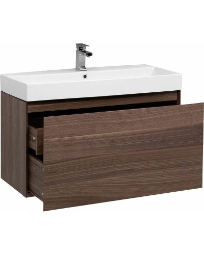 Тумба под раковину Aquanet Нью-Йорк 100 203949 подвесная Орех
