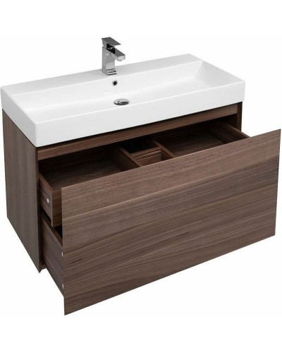 Тумба под раковину Aquanet Нью-Йорк 100 203949 подвесная Орех