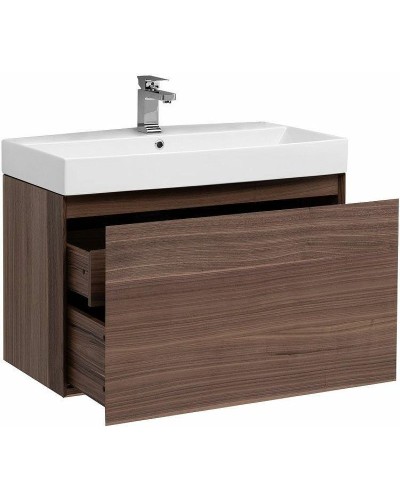 Тумба под раковину Aquanet Нью-Йорк 85 203947 подвесная Орех