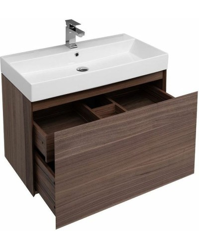 Тумба под раковину Aquanet Нью-Йорк 85 203947 подвесная Орех