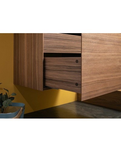 Тумба под раковину Aquanet Нью-Йорк 85 203947 подвесная Орех