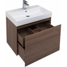 Тумба под раковину Aquanet Нью-Йорк 70 203946 подвесная Орех
